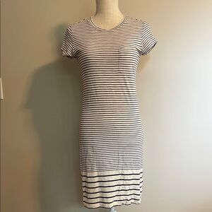 Dalia Blue and White Sheath Mini Dress